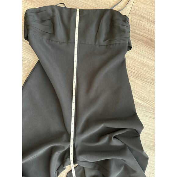 Milly Cady Brooke Jumpsuit Black Strapless Tie Back Cocktail Evening Wide Leg 4 - Picture 10 of 10